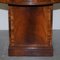 Antique Flamed Hardwood Revolving Rent Drum Table, Image 3