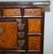 Antique Chinese Burr Elm & Brass Engraved Sideboard 11