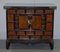 Antique Chinese Burr Elm & Brass Engraved Sideboard, Image 2