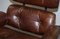 Vintage Brown Leather Lounge Chair & Ottoman, Set of 2 5