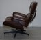 Vintage Brown Leather Lounge Chair & Ottoman, Set of 2 13