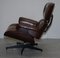 Vintage Brown Leather Lounge Chair & Ottoman, Set of 2, Image 13
