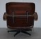 Vintage Brown Leather Lounge Chair & Ottoman, Set of 2 11