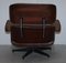 Vintage Brown Leather Lounge Chair & Ottoman, Set of 2, Image 11