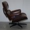Vintage Brown Leather Lounge Chair & Ottoman, Set of 2 9