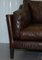 Vintage Brown Leather Sofa 13