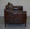 Vintage Brown Leather Sofa 17