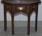 Pugin Style Brown Leather Studded Console Table 7