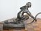 Art Deco Marmor & Bronze Statue Tischlampe 18