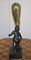 Art Deco Marmor & Bronze Statue Tischlampe 3