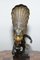 Art Deco Marble & Bronze Statue Table Lamp 6