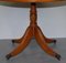 Burr Yew Wood Round Tilt-Top Dining Table 11