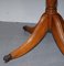 Burr Yew Wood Round Tilt-Top Dining Table 12
