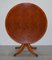 Burr Yew Wood Round Tilt-Top Dining Table 17