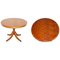 Burr Yew Wood Round Tilt-Top Dining Table, Image 1