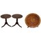 Burr Walnut Marquetry Inlay Side Tables, Set of 2 1