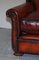 Art Deco Whisky Brown Leather Club Armchairs, Set of 2 8