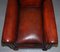 Art Deco Whisky Brown Leather Club Armchairs, Set of 2 7