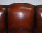 Sofá victoriano de cuero marrón, Imagen 7