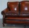 Victorian Brown Leather Sofa, Image 3