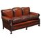 Victorian Brown Leather Sofa, Image 1