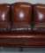 Victorian Brown Leather Sofa 4