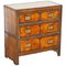Victorian Whisky Brown Leather Chest of Drawers, Image 1