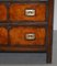 Victorian Whisky Brown Leather Chest of Drawers 7