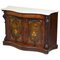 Victorian Marble Topped Serpentine Carved Sideboard 1