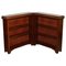 English Mahogany Corner Bookcases, Set of 2 1