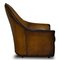 Curved Back Brown Leather Armchairs, Set of 2 8