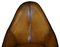 Curved Back Brown Leather Armchairs, Set of 2 4