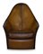 Curved Back Brown Leather Armchairs, Set of 2 3