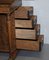 Vintage Burr Walnut, Leather and Brass Desk, Image 20