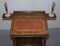 Vintage Burr Walnut, Leather and Brass Desk, Image 17