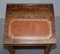 Vintage Burr Walnut, Leather and Brass Desk, Image 5