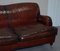 Reddish Brown Leather Sofa 4