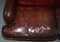 Reddish Brown Leather Sofa 6