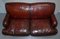 Reddish Brown Leather Sofa, Image 5