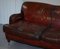 Reddish Brown Leather Sofa, Image 3