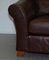 Abbey Brown Leather Sofa with Armchair from Marks & Spencers, Set of 2 12