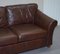 Abbey Braunes Ledersofa mit Sessel von Marks & Spencer, 2er Set 5