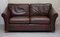 Abbey Brown Leather Sofa with Armchair from Marks & Spencers, Set of 2 3