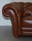 Brown Leather Chesterfield Sofa 8