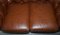 Brown Leather Chesterfield Sofa, Image 7