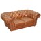 Brown Leather Chesterfield Sofa 1
