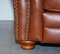 Brown Leather Chesterfield Sofa, Image 9