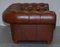 Brown Leather Chesterfield Sofa 12