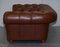 Brown Leather Chesterfield Sofa, Image 14
