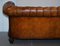Whisky Brown Leather Chesterfield Club Sofa, 1900s 16